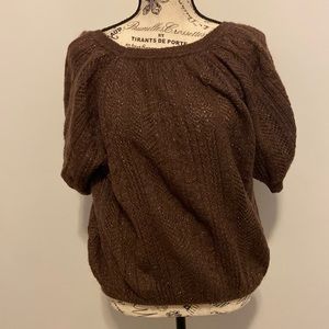 Brown,fall vest, puffy, wool